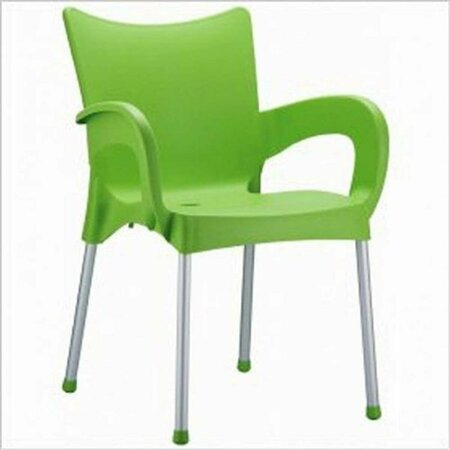 COMPAMIA Romeo Resin Dining Arm Chair Apple Green, 4PK ISP043-APP